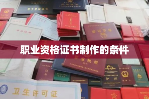 康平职业资格证书制作的条件