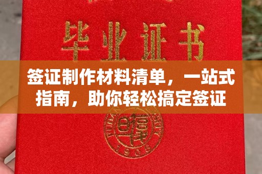 康平签证制作材料清单，一站式指南，助你轻松搞定签证