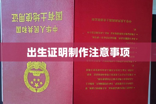 康平出生证明制作注意事项