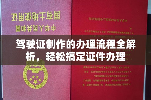 康平驾驶证制作的办理流程全解析，轻松搞定证件办理
