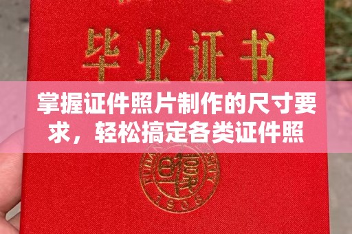 康平掌握证件照片制作的尺寸要求，轻松搞定各类证件照