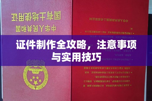 康平证件制作全攻略，注意事项与实用技巧